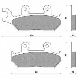 Τακάκια Daytona 36633 (FA172)(FD167) Τακάκια Daytona 36633 (FA172)(FD167)